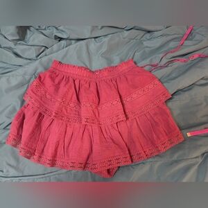 Altar'd State Pink Tiered Skirt